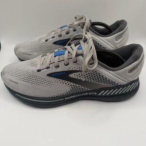 Brooks Adrenaline GTS 22 Running Shoes Mens Size 11 Gray Black Sneakers